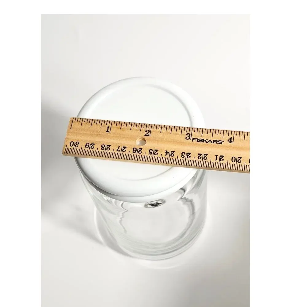 Pier 1 Imports Glass Canister Stax Collection 90s White Lid